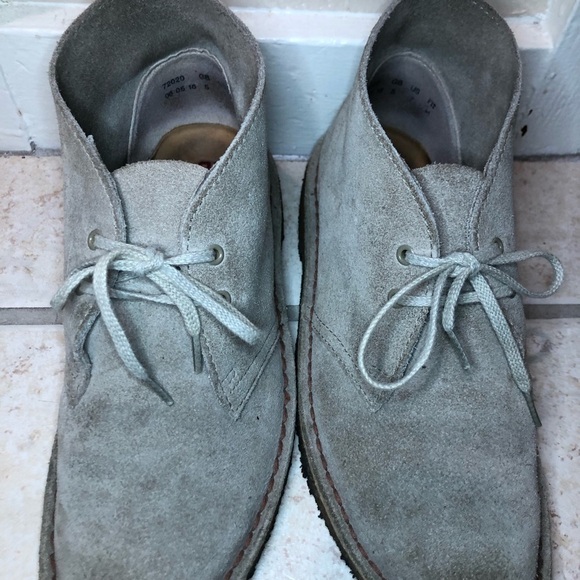 Clarks Original Desert Gray Lace-Up Ankle Boots Size 7 - Picture 4 of 10